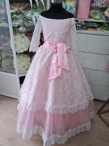 платье дордой: Детское платье, цвет - Розовый, Новый — 2