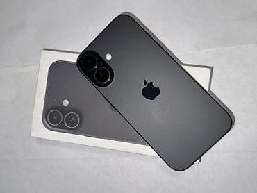 режим 12 с: IPhone 16, Б/у, 256 ГБ, Черный, Зарядное устройство, 91 % — 2