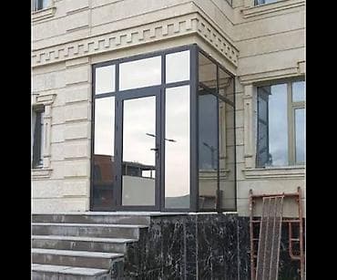 Алюминиевое остекление входной группы/тамбура - Современная входная lalafo.kg да Алюминиевое остекление входной группы/тамбура - Современная входная