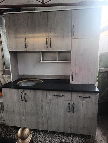 каменные мойки: Кухонный гарнитур, цвет - Серый — 2