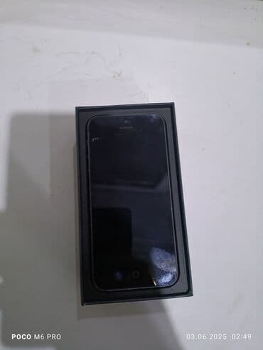 купить айфон бу: IPhone 5, Колдонулган, 16 ГБ, Кара, Куту — 1