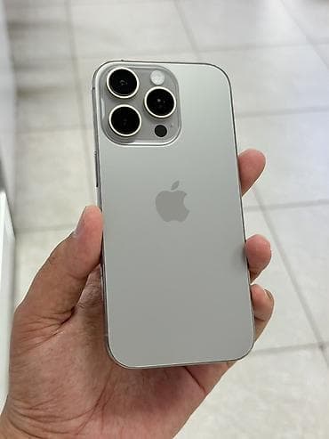 ipone 16: IPhone 16 Pro, Б/у, 1 ТБ, Natural Titanium, Защитное стекло, Чехол, 91 % — 1