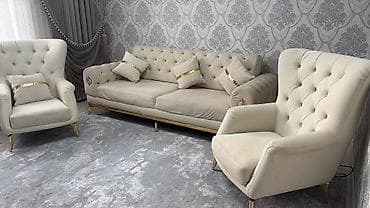 Эмерек гарнитурлары: Ашкана үчүн жумшак бурчек, түсү - Саргыч боз — 1