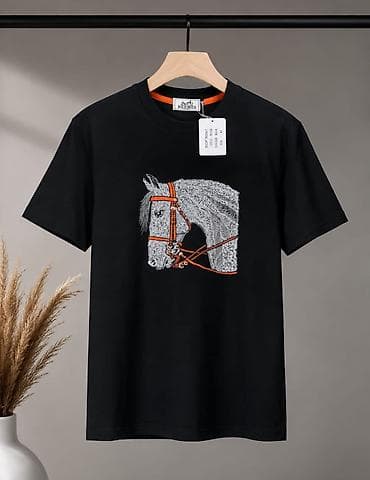 шым жынсы: Эркектердин футболкасы, M, Massimo Dutti, Жаңы, түсү - Кара, Өзү алып кетүү, Акылуу жеткирүү — 1