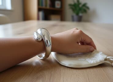 часы наручные скрипичный ключ: Серебристый браслет-кафф с художественной асимметричной формой. - — 1