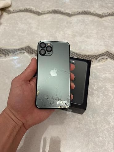 full construction: IPhone 11 Pro, 256 ГБ, Matte Midnight Green, Защитное стекло, Чехол, Коробка, 71 % — 9