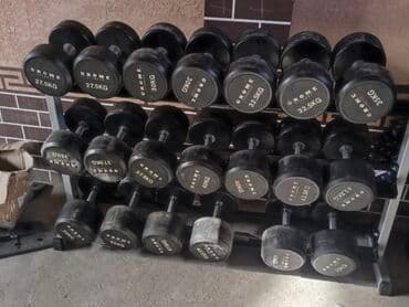 настольные теннисные ракетки: Российские резиновые гантели 🇷🇺 ▫️продаётся гантельный ряд ▫️1кг = — 2