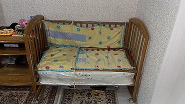 мебель спальни кровати: ВСЕ ЧТО ПОКАЗАНО ИДЁТ В КОМПЛЕКТЕ !! Детская деревянная кроватка с — 1