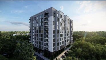 квартиры аламединский рынок: 1 комната, 43 м², Элитка, 8 этаж, ПСО (под самоотделку) — 1