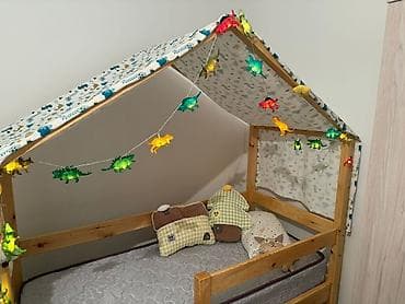 4 moms: Детская кровать с каркасом в виде домика и тканевым навесом-расцветки — 6