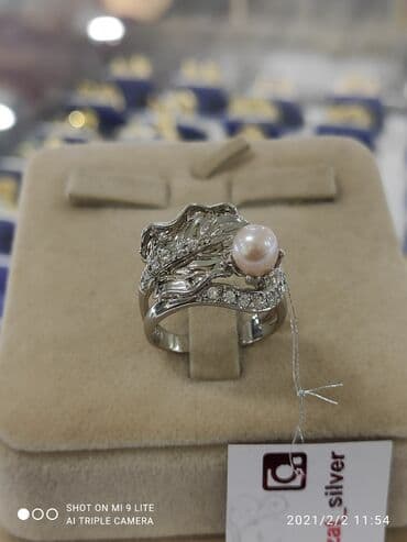 свадебное платья для беременных: Розывый Жемчуг Очень красивый эксклюзивный кольцо Серебро 925 пробы — 5