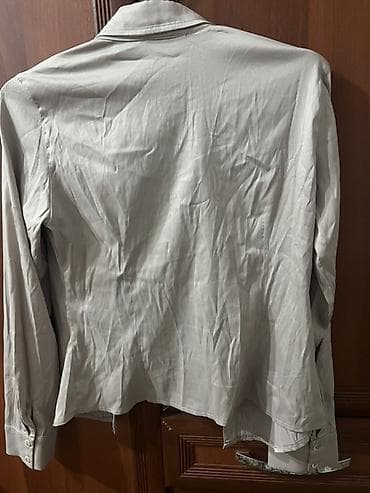 Блузка, Классикалык модель, Сатин, Solid print, Воландар менен — 3