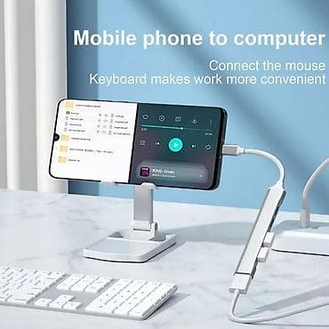 usb adapter: USB-C хаб-адаптер 5-в-1 Компактный разветвитель для ноутбуков — 6