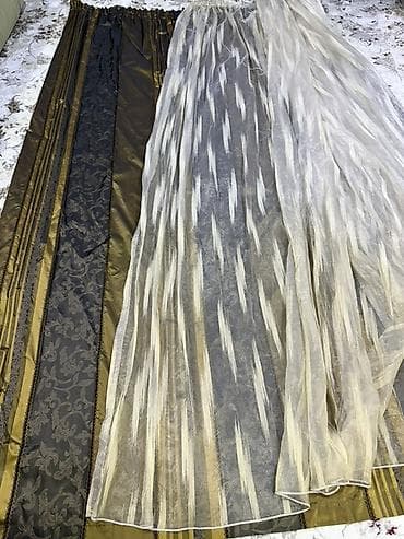 green max: Комплект штор, Жаккард, С тюлем в комплекте, Готовое изделие, Для спальни — 4