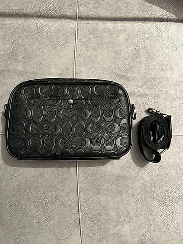 s m: Классическая сумка, Coach, Китай, Материал: Искусственная кожа, Застежка на молнии, Мужские, Б/у — 2