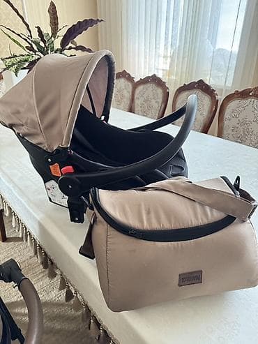 doona x: Детская коляска-трансформер 2 в 1 в бежевом цвете с черной рамой — 2