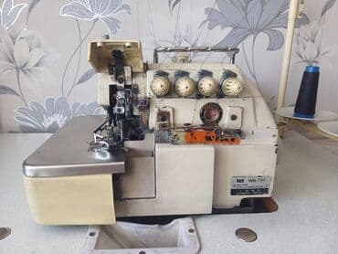 ручная швейная машинка для кожи и толстых тканей: Промышленный 5-ниточный оверлок в отличном состоянии — 1