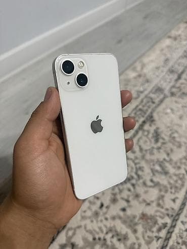 айфон 7 с: IPhone 13, Б/у, 128 ГБ, Белый, Защитное стекло, Чехол, 90 % — 1