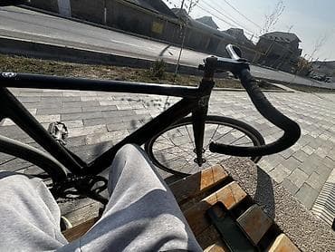 велосипед с титановыми дисками: Шоссейный велосипед, Рама M (156 - 178 см), Б/у — 2