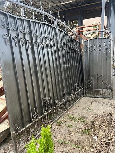 пульт открыть закрыть: 4 60 длина Кованые ворота с калиткой - Материал: сталь, горячая — 1