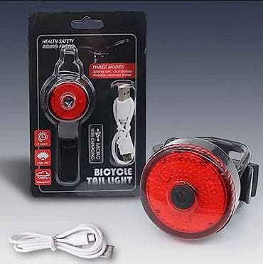 Задний велосипедный фонарь с USB‑зарядкой - Красный светодиодный