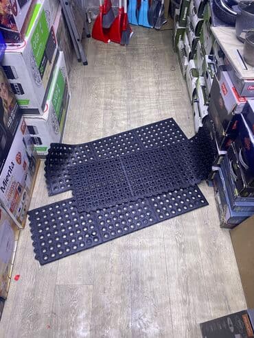 ортопед коврики: Эшик астындагы килем Жаңы, Сырткы, Тик бурчтук, түсү - Кара — 6