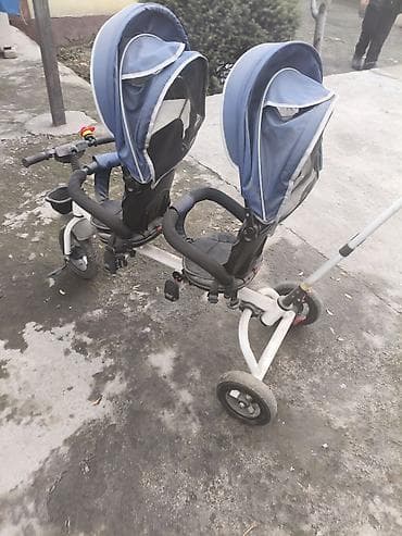 easywalker charley: Детский трехколесный велосипед‑коляска для двоих (тандем) - Два — 5