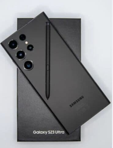 скупка плат мобильных телефонов: Samsung Galaxy S23 Ultra, Б/у, цвет - Черный, eSIM — 4