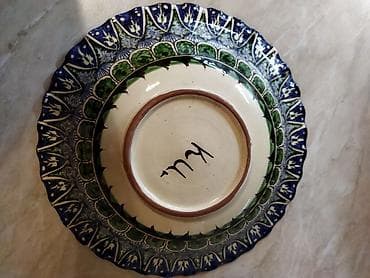 lunch box: Риштанская голубая керамика авторская ручная работа! Чаша для фруктов — 3