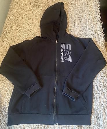 ea7: Мужская толстовка, M, Emporio Armani 7, Б/у, цвет - Черный — 1