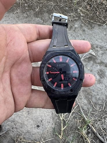 g shock часы: Спортивные часы часы, Casio (G-Shock), Таймер и секундомер, Водонепроницаемые, Мужские, Б/у — 1