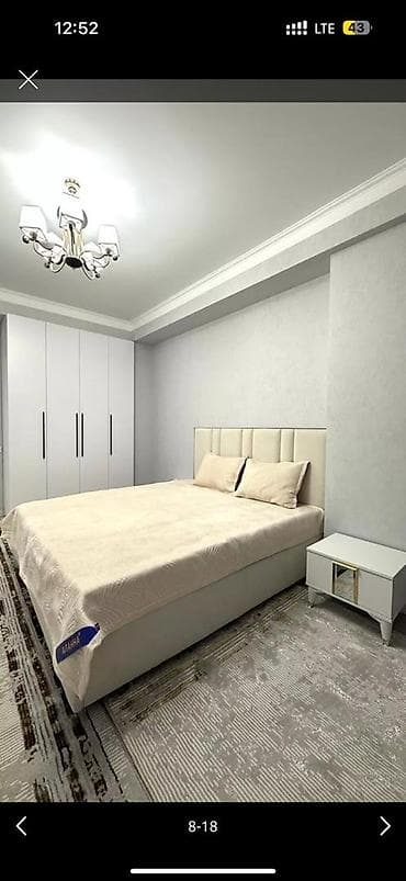 2 комнаты, Люкс, элитка, Уметалиева/Фрунзе, Душевая кабина, Постельное белье, Кондиционер