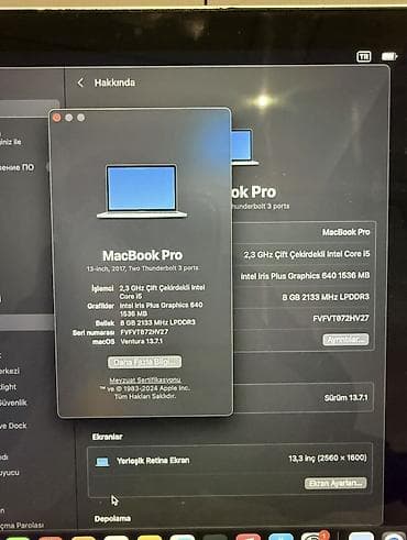 macbook pro 2018 цена: MacBook Pro 13.3 2017 • Intel Core i5 2.3 GHz • 8 GB RAM • SSD • — 5