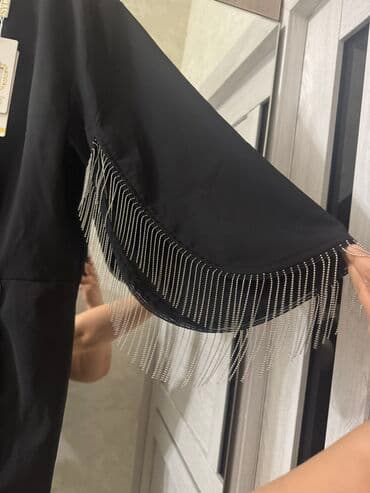 коктейльное платье большого размера: Вечернее платье, Коктейльное, Короткая модель, Полиэстер, С рукавами, Стразы, XL — 3