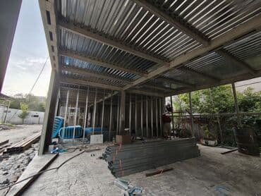 спальник на крышу: Навес, Другая форма, Металл, Профнастил — 3