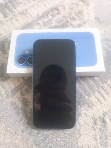 iphone 16 бу: IPhone 16, Б/у, 256 ГБ, Голубой, Защитное стекло, Чехол, Коробка, 89 % — 3