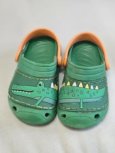 Детские сабо-кроксы с крокодильчиком Next - Цвет: зелёный с