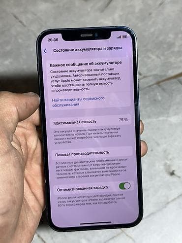 IPhone 12, Б/у, 128 ГБ, Синий, 75 % — 4
