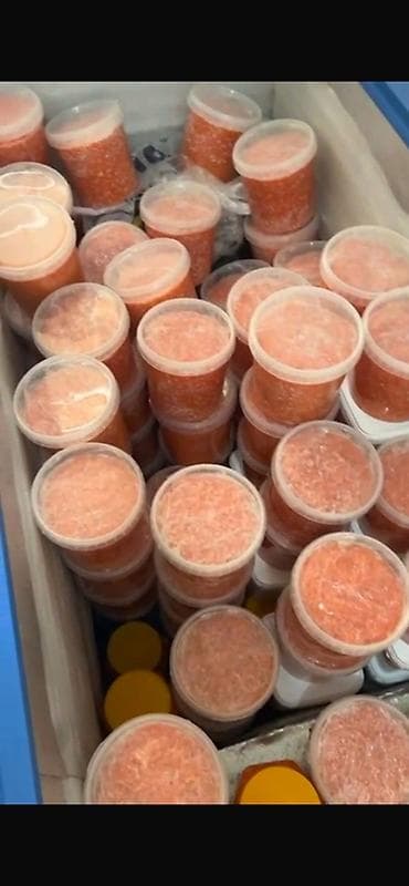 Икра красная, зернистая, охлаждённая/замороженная, фасовка в