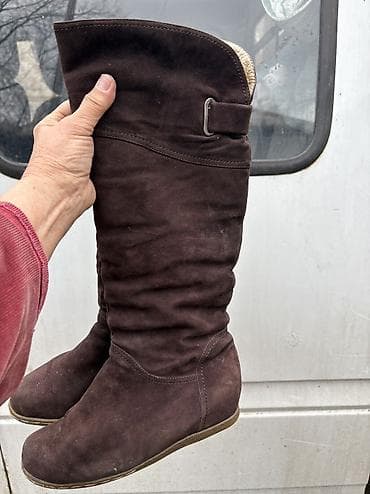 Сапоги скрыт каблук женск замш натур 37р-р натур цигейка Все