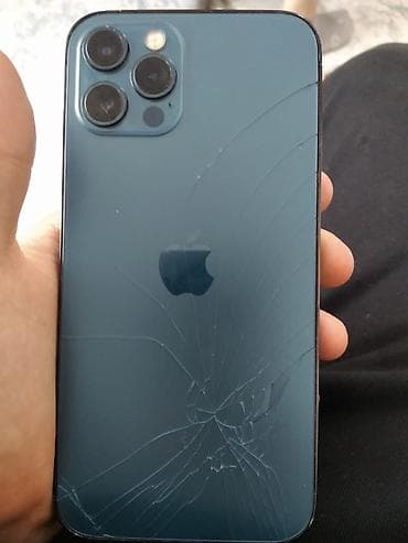 apple max: IPhone 12 Pro, Б/у, 128 ГБ, Pacific Blue, 100 % — 2