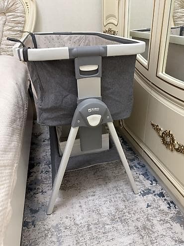 аппарат стяжки: Детская приставная кроватка, Без колесиков, цвет - Серый — 4