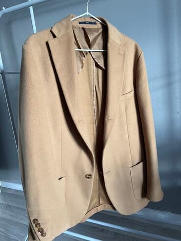 пиджак лён: Продаю новый пиджак, 52 размера, цвета camel. Пиджак хорошего качества — 1