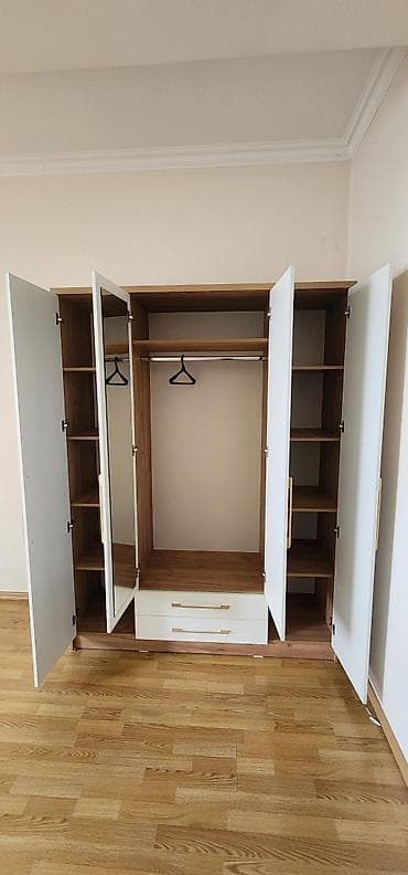 Шкафы: Шифоньер, шкаф для одежды, Прямой, Другой материал — 2