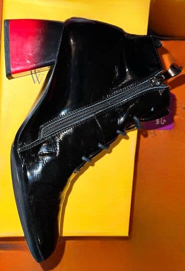 Сапоги: Туфли, 36, Б/у, цвет - Черный, Самовывоз, Платная доставка — 5