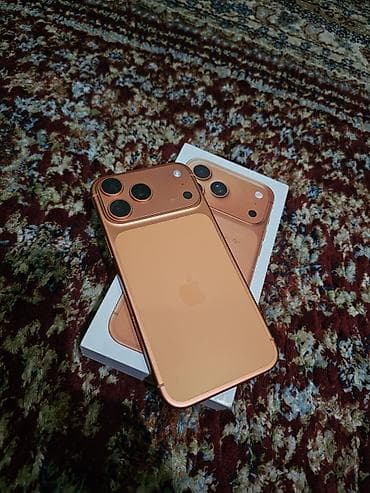 iphone battery: IPhone 17 Pro Max, Б/у, 256 ГБ, Оранжевый, Защитное стекло, Чехол, Коробка, 90 % — 1