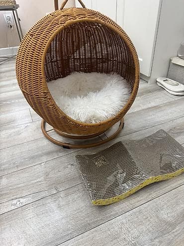 подвесное: Подвесное кресло, Б/у, Бесплатная доставка, цвет - Коричневый — 9