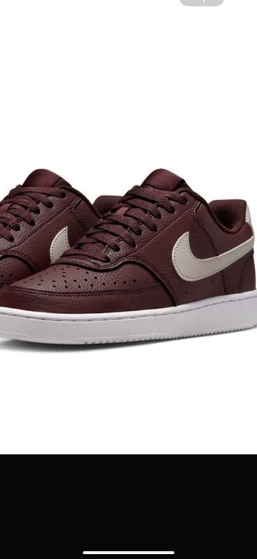 свадебные платья в бишкеке цены на прокат: Кроссовки Nike Court Vision Low Next Nature - Цвет: бордовый верх — 2