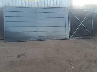 Калитки для ворот: Откатные металлические ворота с калиткой - Тип: откатные (сдвижные) — 2