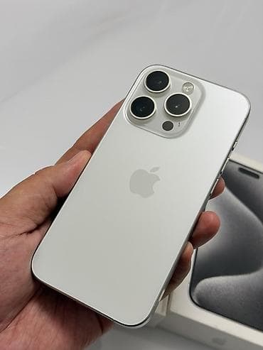 ipad 7: IPhone 15 Pro, Б/у, 128 ГБ, White Titanium, Коробка, 86 % — 5